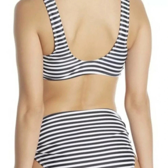 Nicole Miller Studio Striped Floral Bikini‎ Top Size 10 NWT - Picture 2 of 9